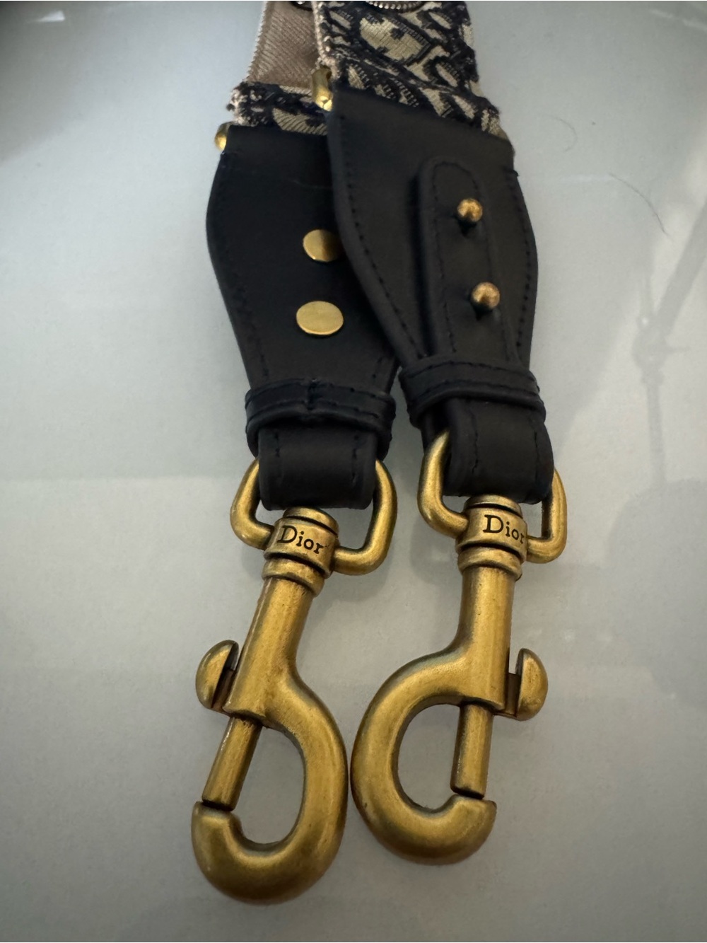 Dior Black and Beige Embellished Shoulder Strap Christian Dior - Picture 3 of 3